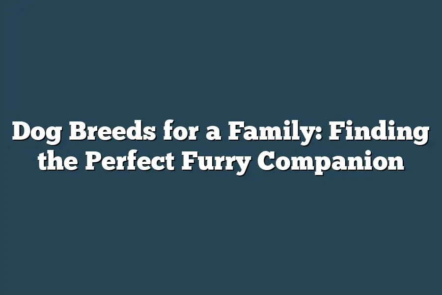 Dog Breeds for a Family: Finding the Perfect Furry Companion